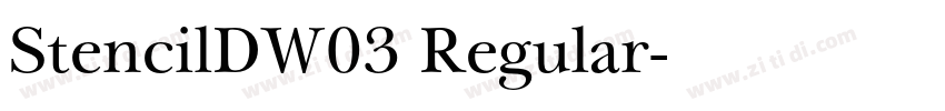 StencilDW03 Regular字体转换